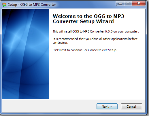 Install OGG to MP3 Converter